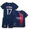 Officiële Voetbalshirt + Korte Broek Paris Saint-Germain Vitinha 17 Thuis 2023-24 - Kids